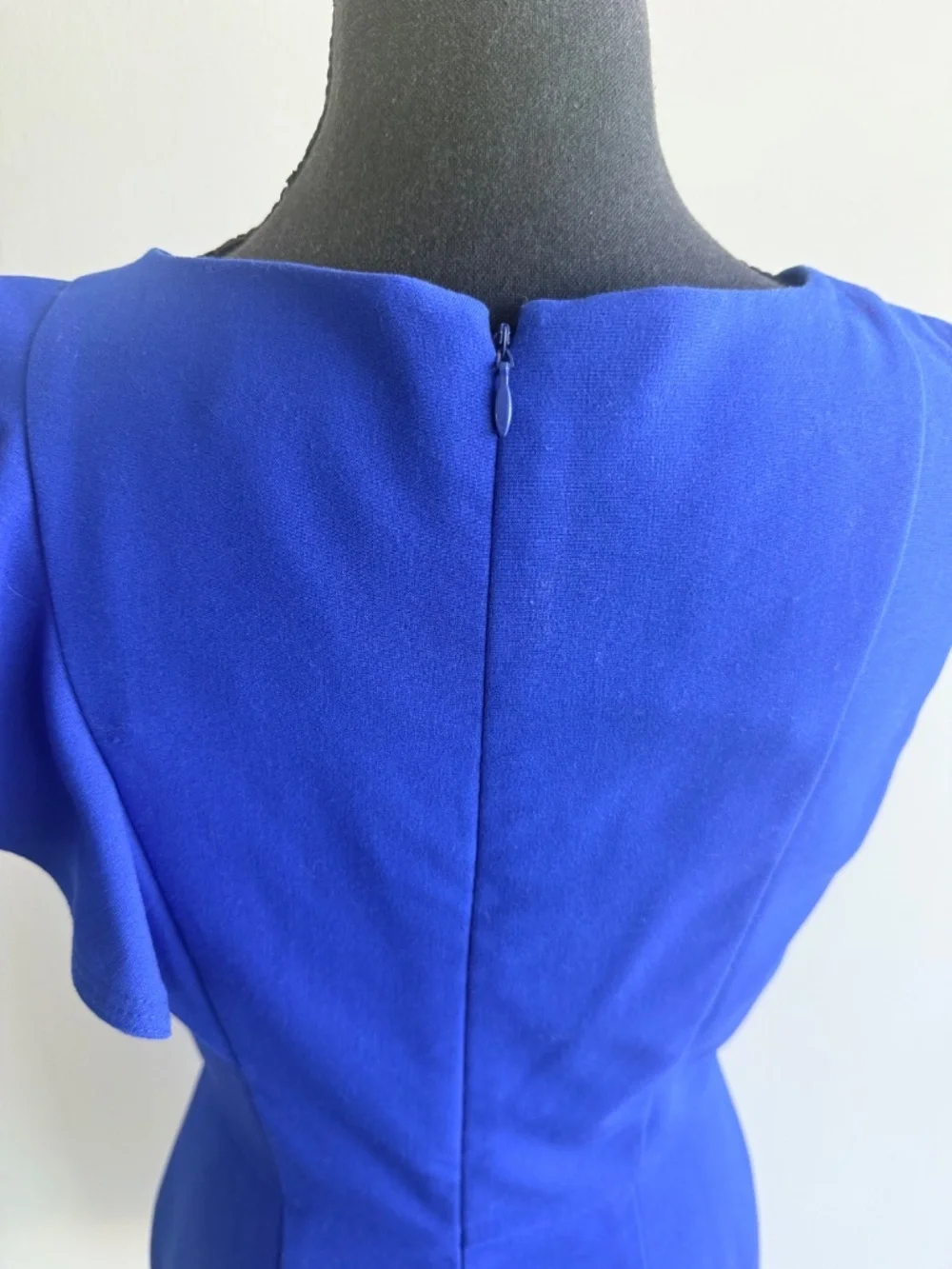 Calvin Klein Royal Blue Sleeveless Blue Ruffle Dress